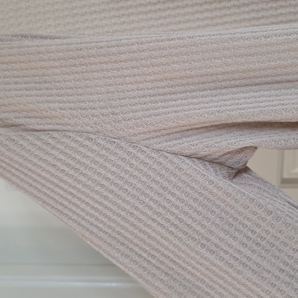 Beige Ribbed Open Cardigan - Picture 2 of 2